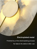 Axyaa Alabaster Marble Wall Sconce LED Light for Bedroom, Aisle, Hotel - Luxe Interior Decor