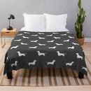 Axyaa Dachshund Dog Fleece Blanket - Lightweight Wiener Dog Throw Blanket