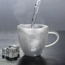Axyaa Heart Double-layer Cup with Handle | Home Beverage Glass Cup | Love Coffee Cup