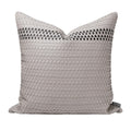 Axyaa Luxury Leather Woven Throw Pillow Set