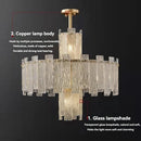 Axyaa Gold Metal LED Chandeliers: Luxury Modern Home Decor Pendant Lights