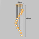 Axyaa Modern Stair Chandelier Pendant Lights Ceiling Lamp LED Chandeliers