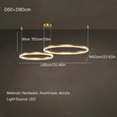 Axyaa Modern Acrylic LED Ring Chandelier for Home & Restaurant Decoration
