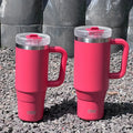 Axyaa Stainless Steel Thermal Coffee Mug with Handle and Straw - Large Capacity Insulated Cup