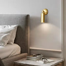 Axyaa Brass LED Wall Sconces, 3 Color Temperature, Rotatable, Modern Bedroom Lighting