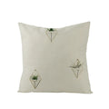 Axyaa Green Leaf Linen Pillow Cover - Stylish Sofa Decor & Home Accent