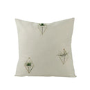 Axyaa Green Leaf Linen Pillow Cover - Stylish Sofa Decor & Home Accent