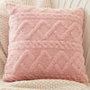 Axyaa Pink Velvet Geometric Cushion Cover 45*45cm for Home Living Room