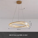 Axyaa Gold Metal LED Dimmable Ceiling Light with K9 Crystals