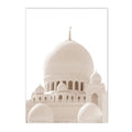 Islamic Beige Flower Canvas Print Mosque Door Wall Art Bohemia Pictures for Modern Home Decor by Axyaa