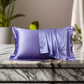 Axyaa Solid Color Silk Pillowcase Set - Queen Size 48x74cm
