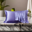 Axyaa Solid Color Silk Pillowcase Set - Queen Size 48x74cm
