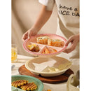 Axyaa Ceramic Dividing Plate for Healthy Kids' Breakfast