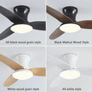 Axyaa Modern LED Ceiling Fan Light: Remote Control Dimmable, Strong Wind, Smart App Integration.