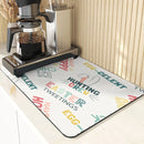 Axyaa Easter Rabbit Print Placemats & Coasters: Absorbent Kitchen Mats & Home Decor