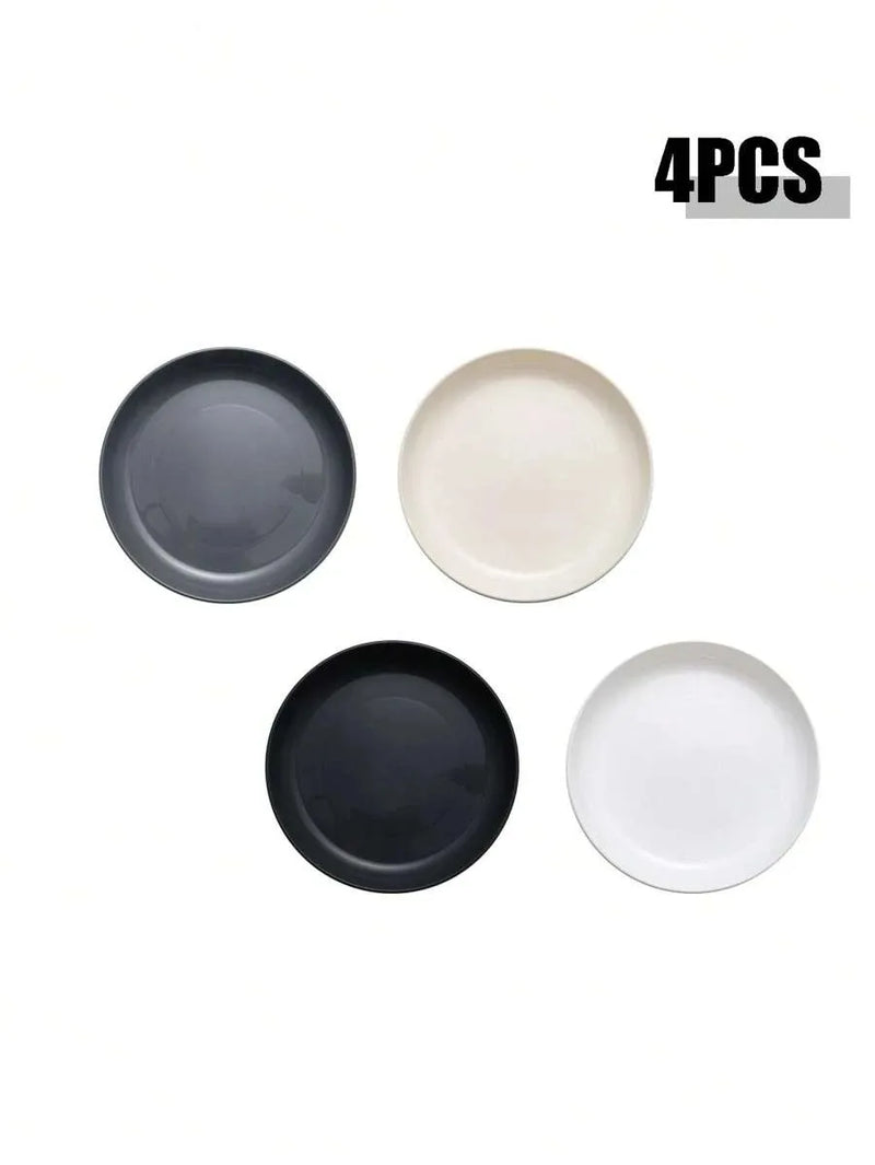 Axyaa Plastic Dinner & Dessert Plates, Reusable, Microwave & Dishwasher Safe