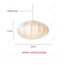 Axyaa Nordic Fabric Lantern LED Chandelier Pendant Light for Home Decor
