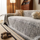 Axyaa Chenille Sofa Cover: Premium Line, All Season Protection, Anti Cat Scratch