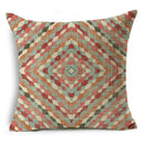 Axyaa Mandala Graffiti Cushion Cover 45x45cm Linen Pillow Case for Sofa Bed Decor