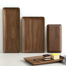Axyaa Black Walnut Rectangular Fruit Tray for Tea Room and Coffee Shop Service