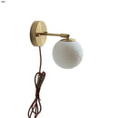 Axyaa White Moon LED Wall Light: Modern Nordic Up Down Rotate Reading Lamp