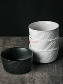 Axyaa Rock Pattern Ceramic Bowl, Household Soup and Rice Bowl, Breakfast Dessert Bowl