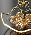 Axyaa Bubble Chandeliers: Dimmable LED Pendant Lights for Home Decor