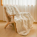 Axyaa Rabbit Fleece Blanket Quilt: Winter Thickened, Soft, & Cozy Sofa Blanket
