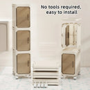 Axyaa 20cm Multi-Layer Slim Storage Cabinet Organizer for Bathroom Kitchen Living Room