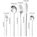 Axyaa 6/30pc Stainless Steel Western Cutlery Set Steak Knife Fork Spoon Coffee Dessert Fork