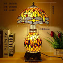Axyaa Dragonfly Stained Glass Table Lamp: Tiffany Style Bedroom Nightstand Decor