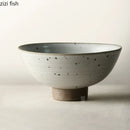 Axyaa Vintage Kiln Coarse Pottery Ramen Salad Dessert Bowl Set