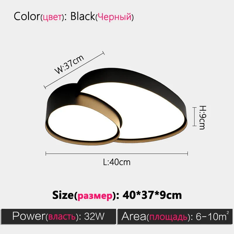 Axyaa Simple Nordic Modern Ceiling Lights LED Lamp Home Decor