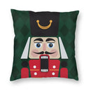 Nutcracker Doll Cushion Cover - Axyaa Square Throw Pillow for Christmas Home Decor
