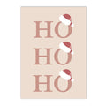 Boho Pink Christmas Tree Snowflake Wall Art Print Set by Axyaa