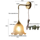 Axyaa Amber Glass LED Wall Sconce Adjustable Modern Bathroom Lamp