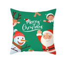 Axyaa Christmas Elk Santa Claus Cushion Cover Home Decor Square