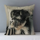 Axyaa Schnauzer Decorative Cushion Cover 45x45cm Cozy Couch Pillow Square Bed Linen Fabric