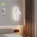 Axyaa Bedroom Wall Lamp with 2 Switch Reading Light, Magnetic Charging - 5200mAh