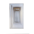 Axyaa Glass Cups with Bamboo Lids and Straw, Mason Jars Coffee Mug Beer Can Shape