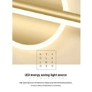 Axyaa LED Mirror Lamp Wall Light Black Gold Strip Fixture for Bathroom Toilet