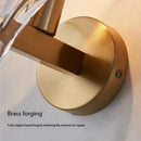 Axyaa LED Copper Glass Wall Lamp - Modern Bedroom Living Room Decor Lighting