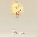 Axyaa Ginkgo Leaf Wall Lamp: Elegant Bedside & Living Room Decor Lighting