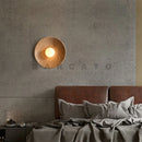 Axyaa Wabi-sabi Circle Wall Lamp - Wood Nordic Home Decor Sconces
