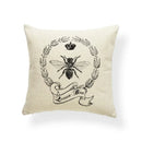 Axyaa Dragonfly Pattern Cushion Cover, Blue Butterfly Leaves 45x45cm