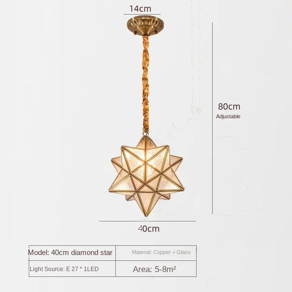 Axyaa Five Pointed Star Pendant Light, Personalized Design for Various Spaces