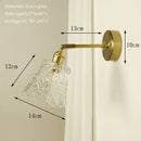 Axyaa Modern Brass Mirror Lamp Glass Shade Wall Sconce