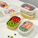 Axyaa 900ml Stainless Steel Lunch Box, Leak-proof & Microwave Safe Fruit Bento Box