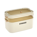 Axyaa 3-Tier Transparent First Aid Organizer Box with Lockable Pill Case