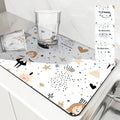 Axyaa Cartoon Girl Stars Polka Dots Kitchen Table Mats
